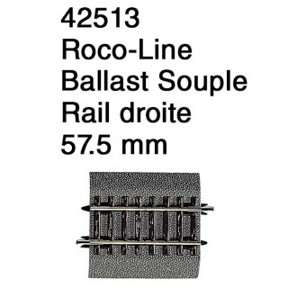 Rail 57.5 mm Ballast Souple-HO 1/87-ROCO 42513