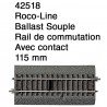 Rail de commutation avec contact 115 mm Ballast Souple-HO 1/87-ROCO 42518