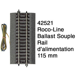 Rail d'alimentation 115 mm Ballast Souple-HO 1/87-ROCO 42521