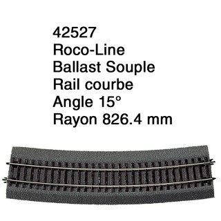 Rail d'alimentation 115 mm Ballast Souple-HO 1/87-ROCO 42521 