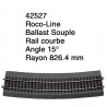 Rail courbe R 826.4 mm Ballast Souple-HO 1/87-ROCO 42527