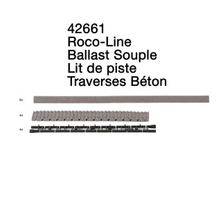 Lit de piste pour traverses béton-HO 1/87-ROCO 42661