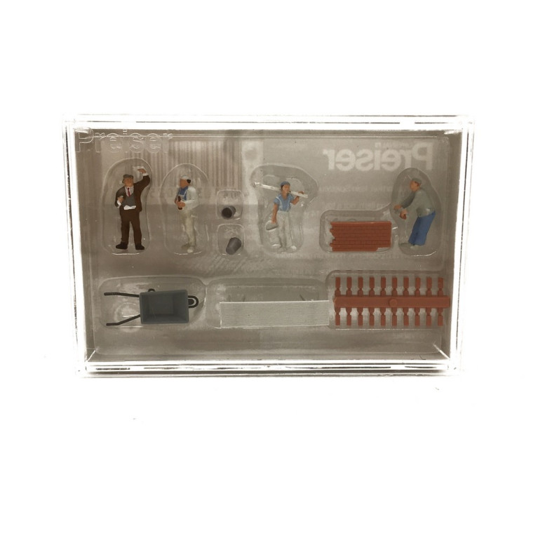 Maçons + accessoires-HO 1/87-PREISER 10251