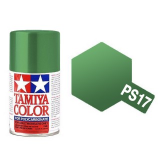 Vert (Green) métallique Polycarbonate Spray de 100ml-TAMIYA PS17