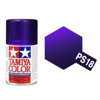Violet (Purple) métallique Polycarbonate Spray de 100ml-TAMIYA PS18