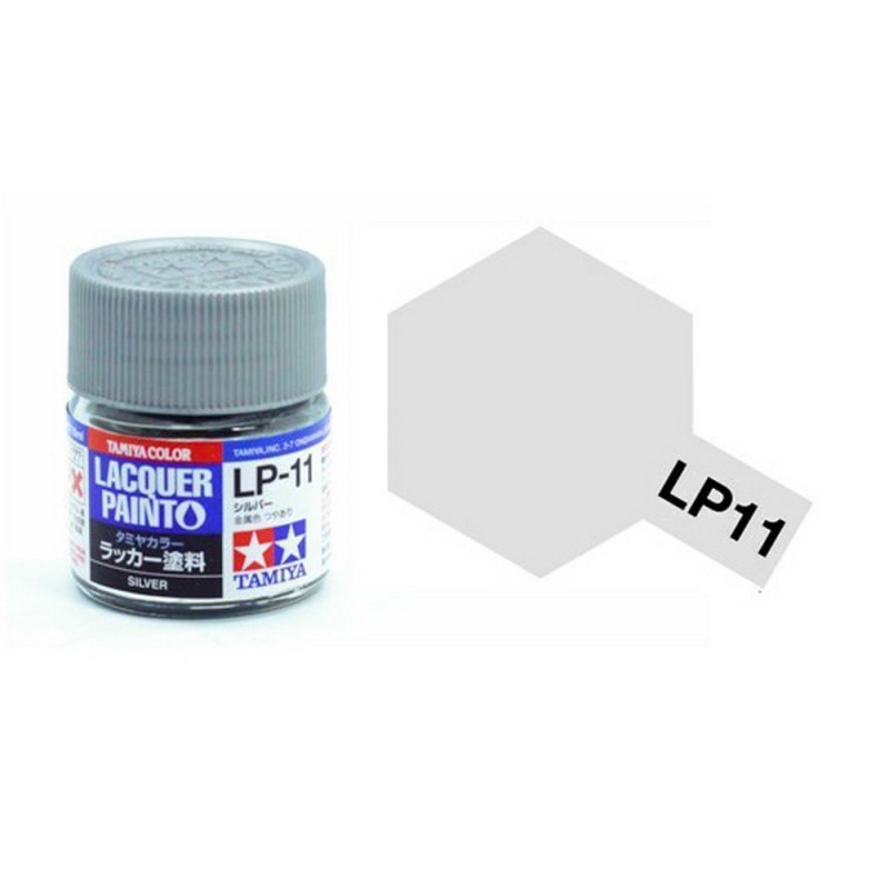 Argent brillant pot de 10ml-TAMIYA LP11