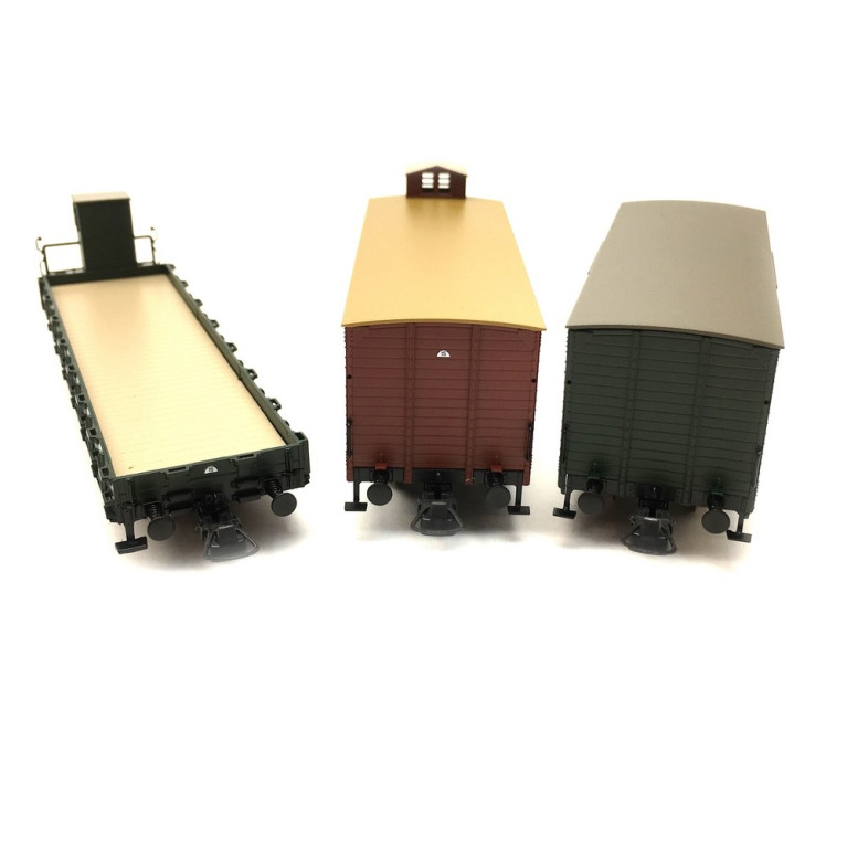 3 wagons marchandises  K.Bay.Sts.B.  ép I -HO 1/87-ROCO 76094