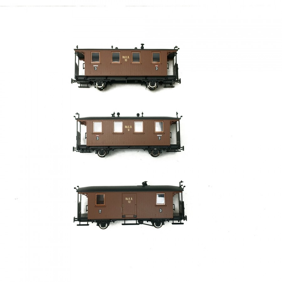 3 voitures voyageurs Rü.k.B Ep I-HOe 1/87-ROCO 34043