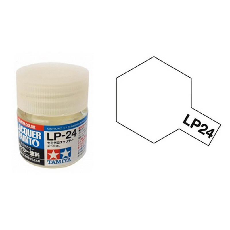 Vernis satiné pot de 10ml-TAMIYA LP24 Vernis satiné pot de 10ml-TAMIYA LP24