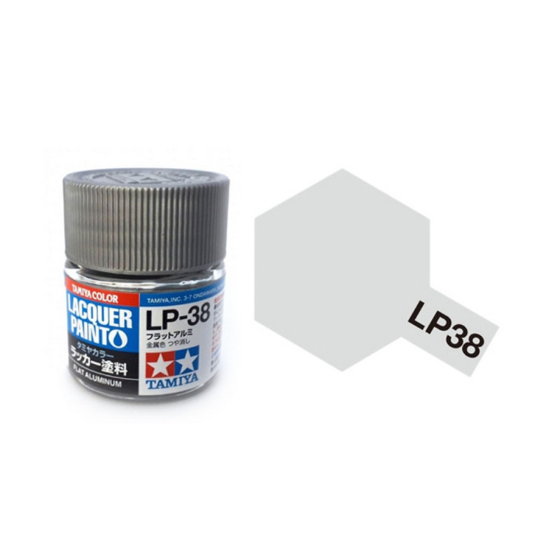 Aluminium mat pot de 10ml-TAMIYA LP38 Aluminium mat pot de 10ml-TAMIYA LP38
