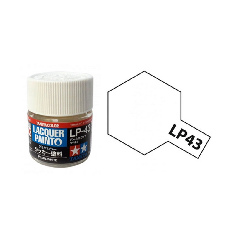 Blanc Nacré brillant pot de 10ml-TAMIYA LP43