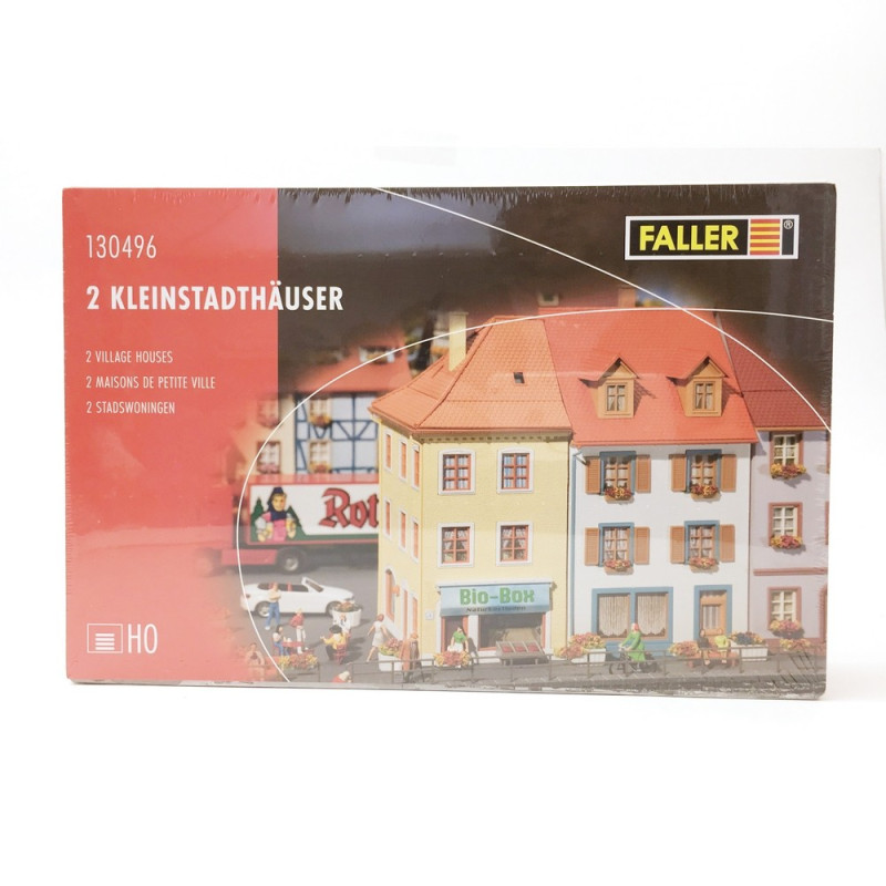 2 Maisons de ville jumelées à 2 étages-HO 1/87-FALLER 130496
