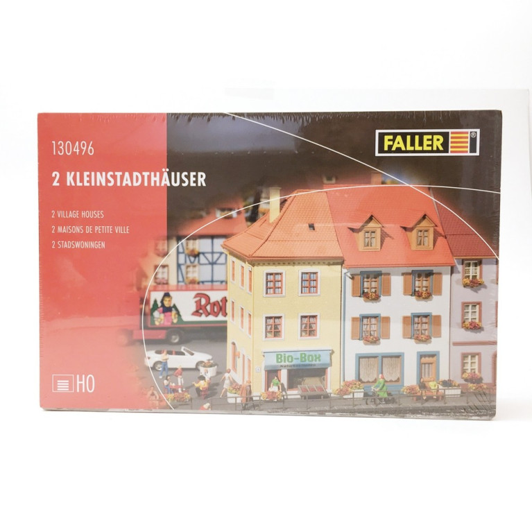 2 Maisons de ville jumelées à 2 étages-HO 1/87-FALLER 130496