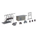 Hangar de compresseur / tuyauterie / support de tIsonniers-HO 1/87-FALLER 120139