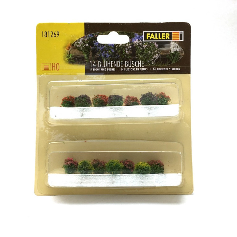 14 Buissons en fleurs-HO 1/87-FALLER 181269