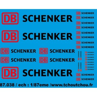 DB Schenker décalcomanies-HO 1/87-TCHOUTCHOU 87038