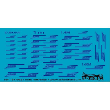 Logos Casquette SNCF Bleu décalcomanies-HO 1/87-TCHOUTCHOU 87063