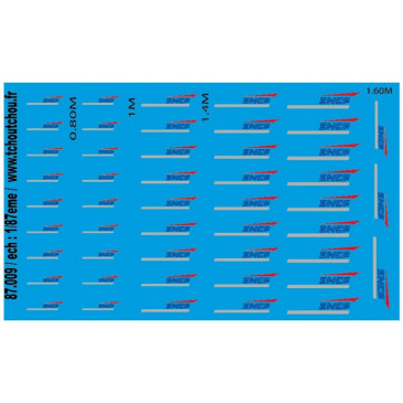 SNCF Casquettes tricolores décalcomanies-HO 1/87-TCHOUTCHOU 87009