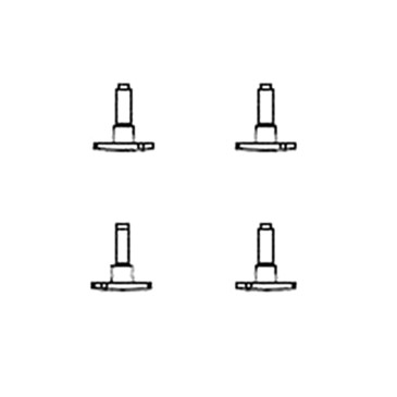 4 Tampons-HO 1/87-PIKO 58647-97
