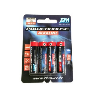4 piles Alkaline LR6, AA, 1.6V Powerhouse- T2M T3619