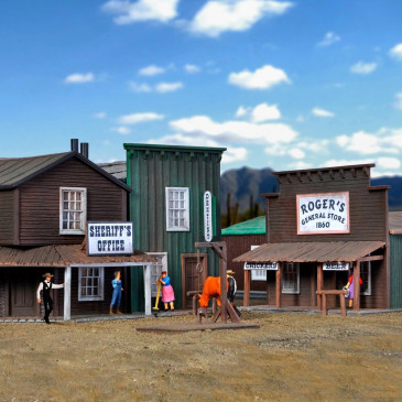 Ensemble de bâtiments Western-HO 1/87-KIBRI 38502
