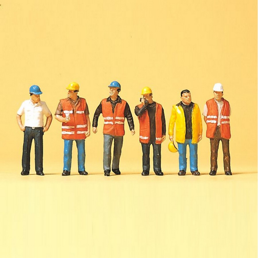 6 ouvriers en tenue-HO 1/87-PREISER 10420