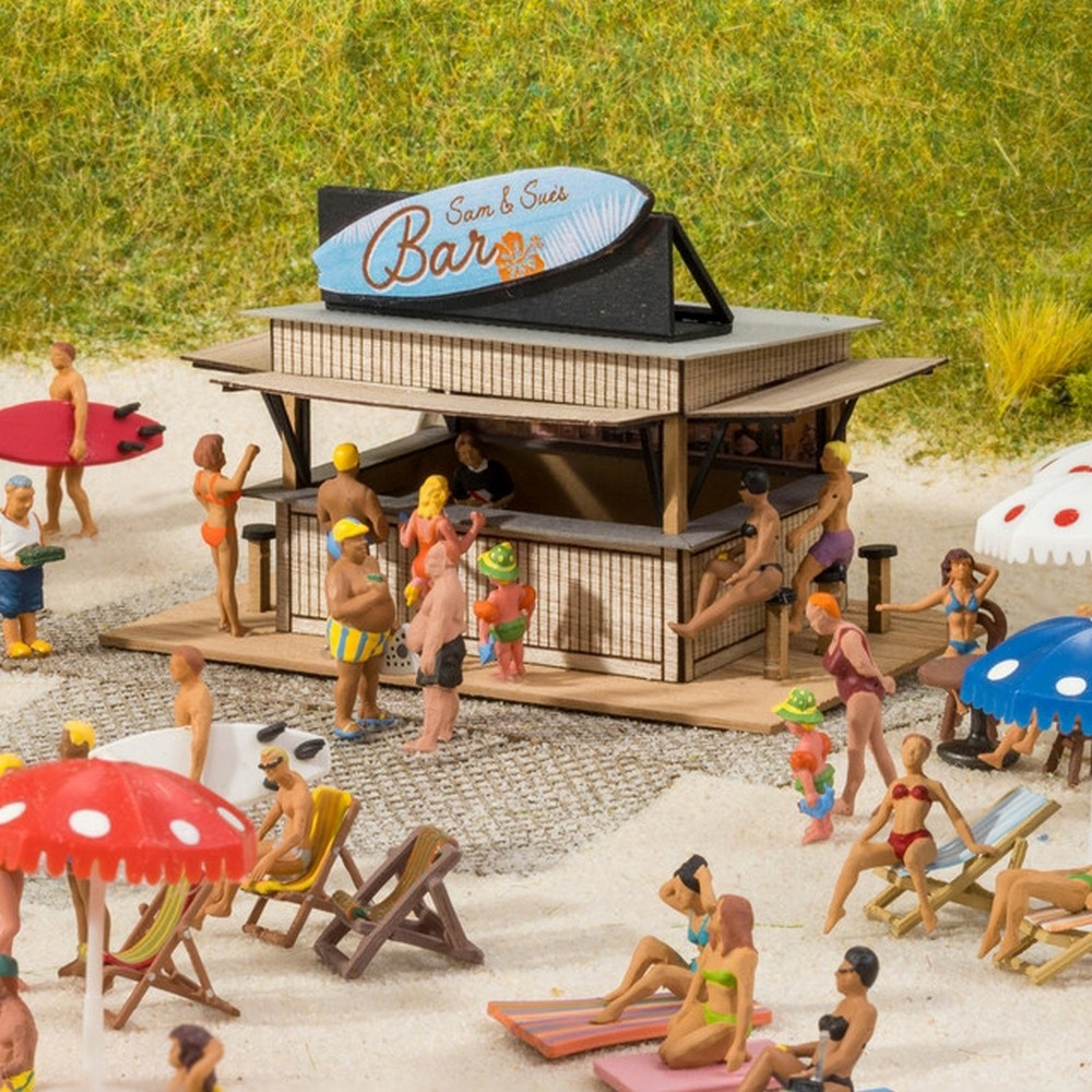 Personnes à la plage - Figurines pour maquette à l'échelle HO