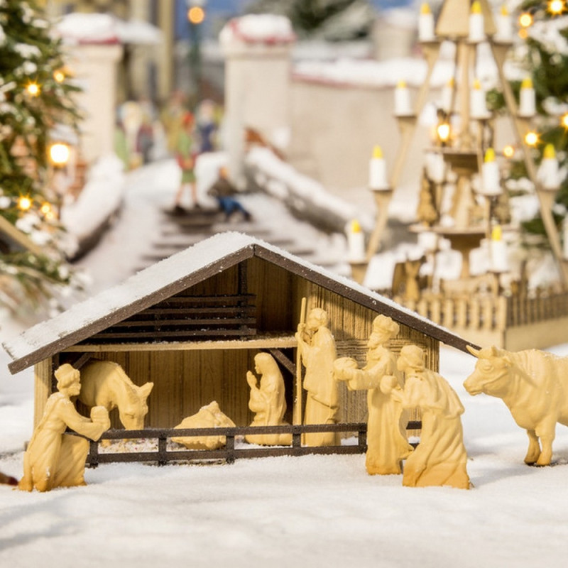Mangeoire En Bois Riffelmacher 6,5 Cm - Accessoire Pour Crèche De Noël Ou Modélisme Ferroviaire - Décoration De Noël Authentique