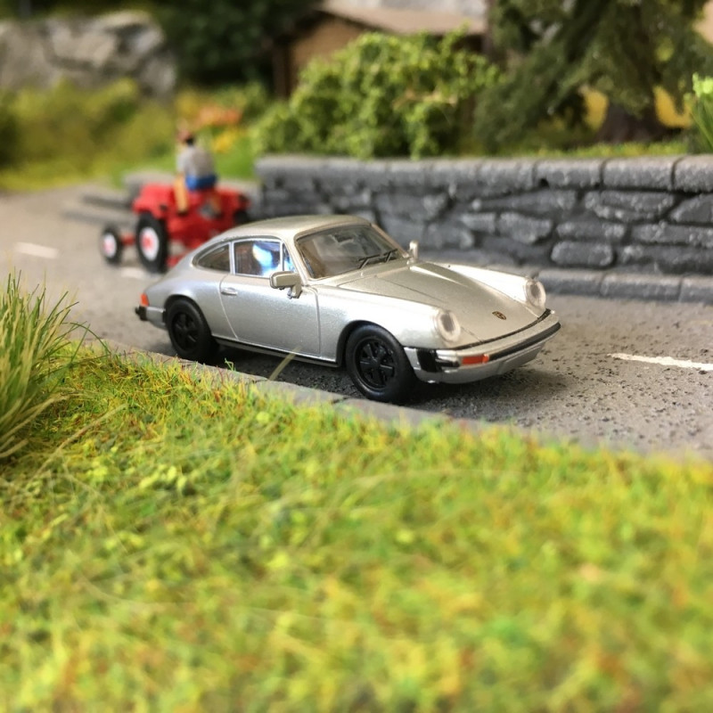 Porsche 911 G 1976 Gris Argent-HO 1/87-BREKINA 16320