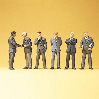 6 Hommes d'affaire / Politiciens-HO 1/87-PREISER 10380