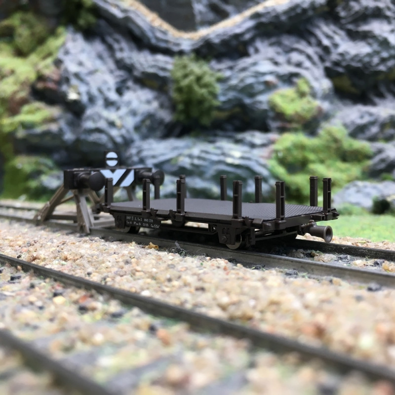 Wagonnet de Draisine Plat à ranchers Ep III-HO 1/87-REE WB563