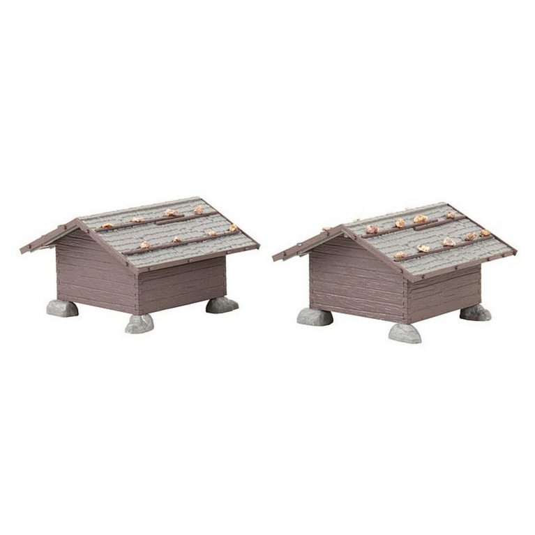 2 granges à foin-HO 1/87-FALLER 130636