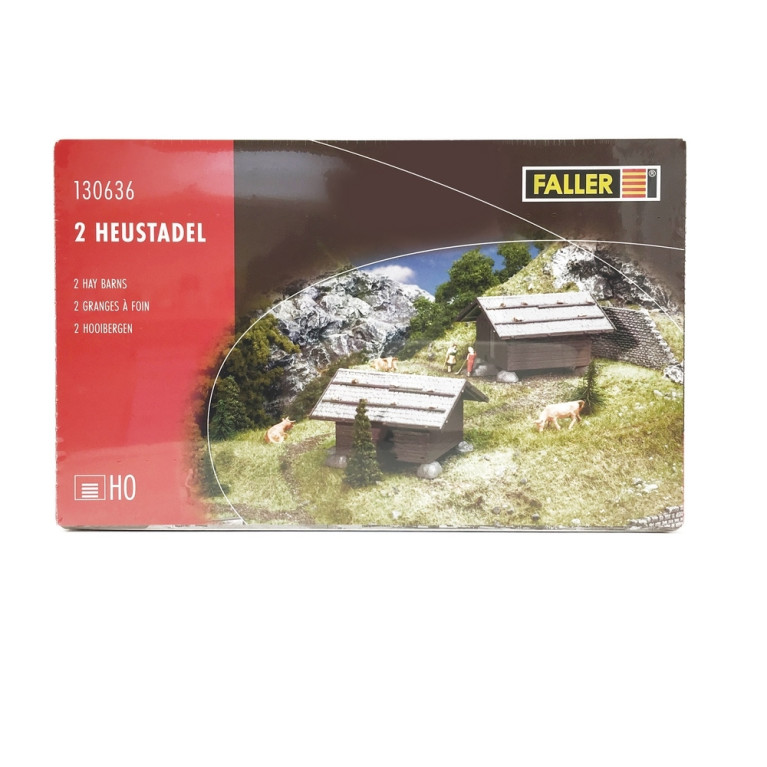 2 granges à foin-HO 1/87-FALLER 130636