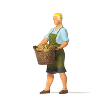 Paysanne avec son panier-HO 1/87-PREISER 28242