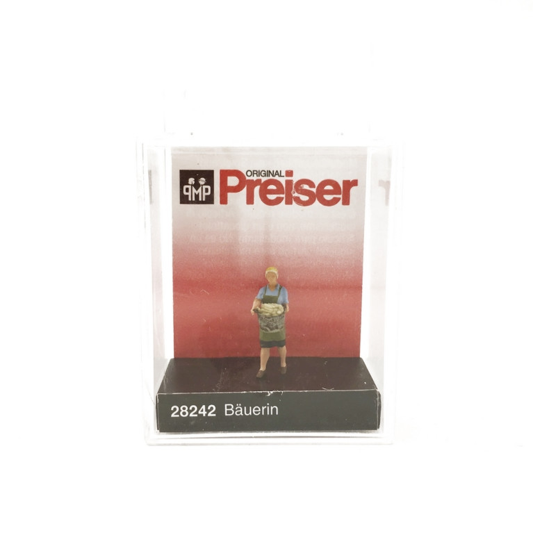 Paysanne avec son panier-HO 1/87-PREISER 28242