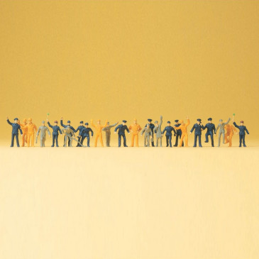 24 Personnages (Personnel de Gare)-HO 1/87-PREISER 14406