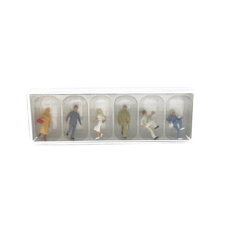 6 personnes dans les escaliers-HO 1/87-PREISER 14132