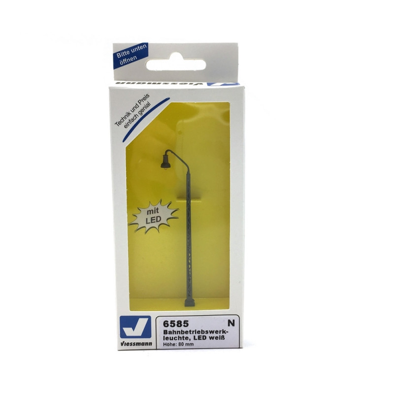 CC0089 - 5 LAMPADAIRES METAL INOX A LEDS ECALAIRAGE MAQUETTE JOUEF