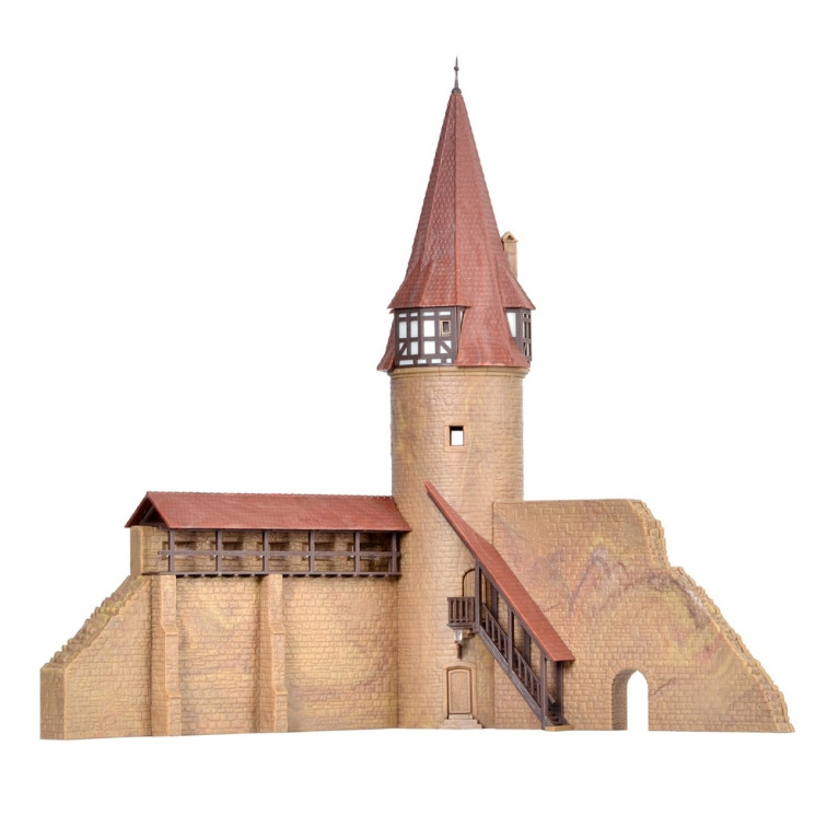 Mur d'enceinte avec tour ronde-N-1/160-KIBRI 37109