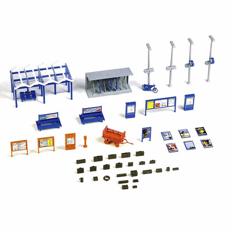 Accessoires de gare HO KIBRI 38108 modelisme ferroviaire et diorama neuf KIBRI