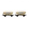 2 wagons céréaliers Ep III COOP. AGR. de l'Ardour-HO 1/87-REE WB555