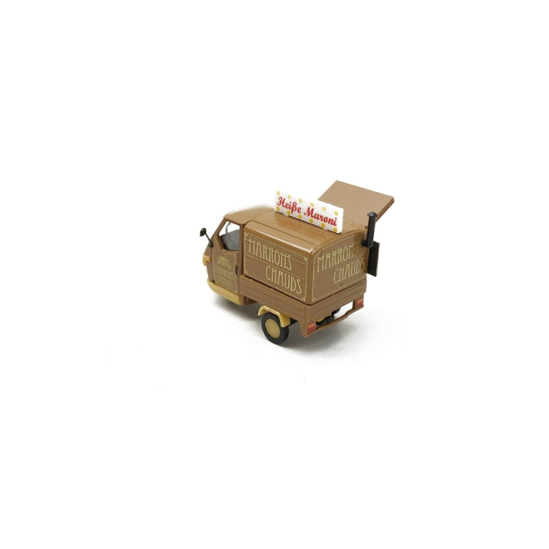 Vespa "Ape" Stand de Marrons chauds-HO 1/87-BUSCH 48495