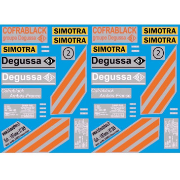 Wagon Degussa + Sinotra décalcomanies-HO 1/87-TCHOUTCHOU 87126