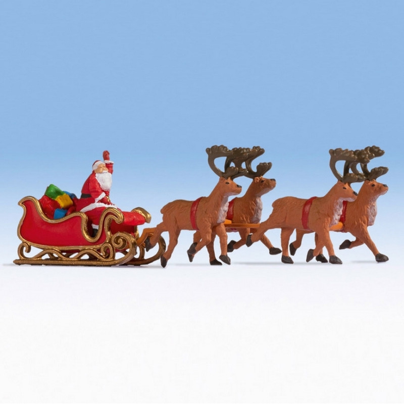 Figurines Preiser 1/87 - Père Noël, Bonhomme De Neige Et Enfants - Pour Modélisme Ferroviaire HO