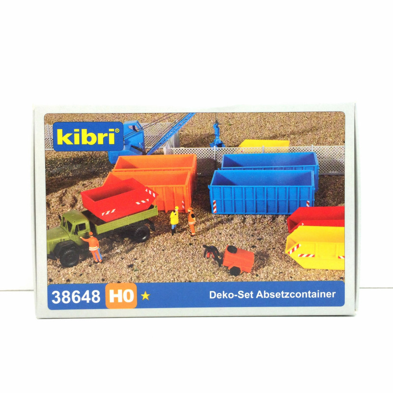 Set bennes à déchêts HO KIBRI 38648 modelisme ferroviaire  diorama neuf KIBRI