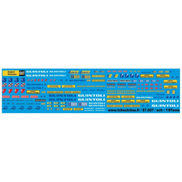 Travaux public et convois exceptionnel décalcomanies-HO 1/87-TCHOUTCHOU 87007