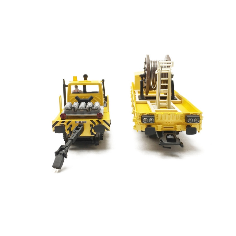 Convoi de Travaux Unimog + wagon DB Ep VI digitale son 3R-HO-1/87-MARKLIN 39940