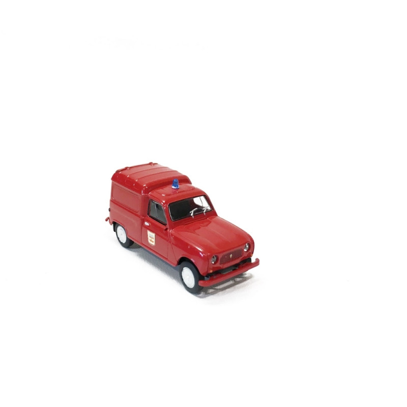 Renault 4L fourgonnette Pompiers Le Mans-HO-1/87-BREKINA 14747LM