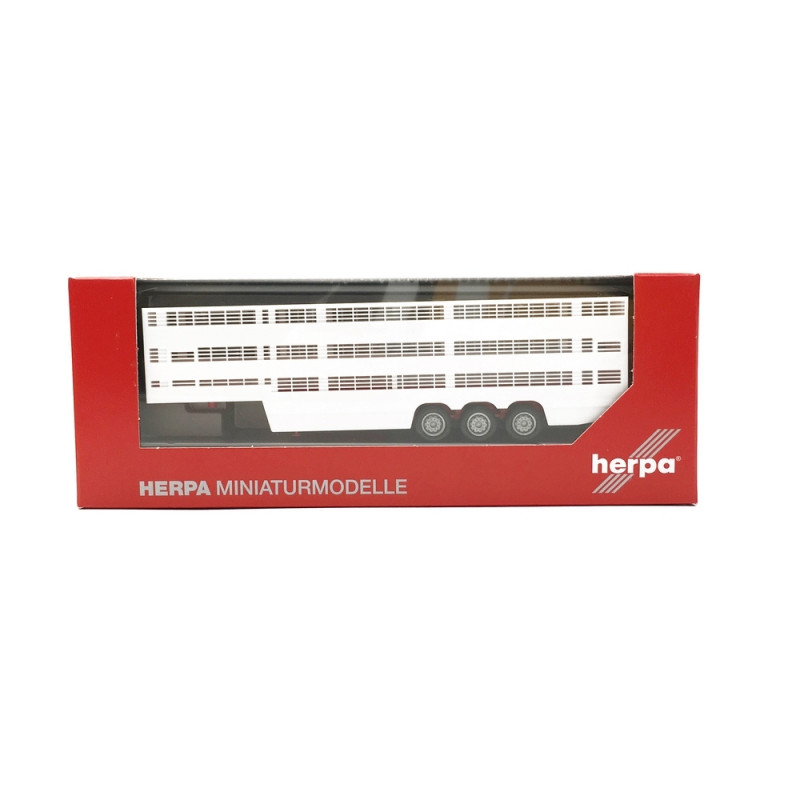 Remorque Semi Bétail-HO 1/87-HERPA 076333-002