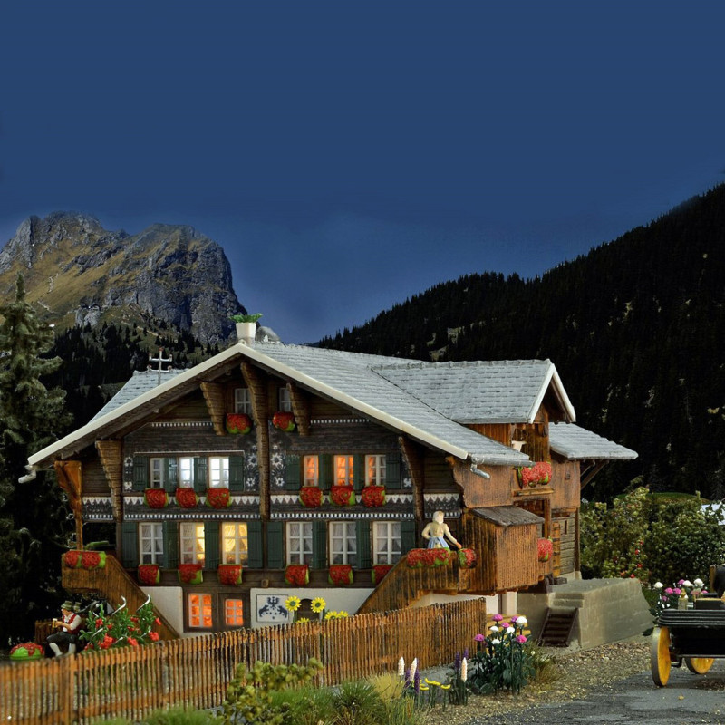 Chalet ferme de montagne-HO-1/87-KIBRI 38807